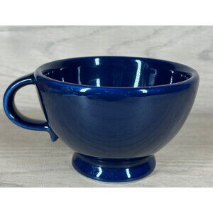 Dansk Blue Ceramic Footed Soup Mug Cup